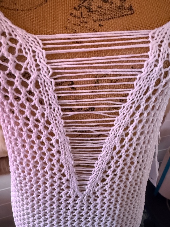 O'Neill White Crochet Pullover Swim Coverup Dress - Picture 3 of 10